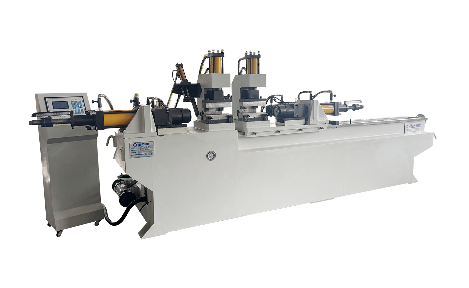 Máquina formadora de extremidade de tubo hidráulico de cabeça dupla de alta eficiência DTM40