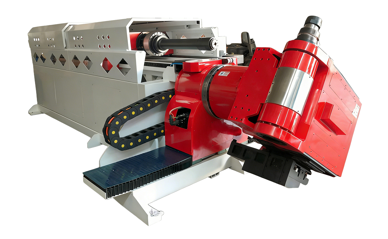 Máquina dobradeira de tubo com cabeça rotativa CNC - bidirecional